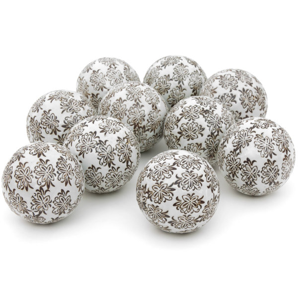 World Menagerie Sheehy Little Leaf Decorative Ball Sculpture Wayfair